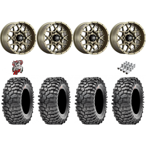 Maxxis Roxxzilla ML7 (Competition Compound) 35x10-15 Tires on ITP Hurricane Bronze Wheels