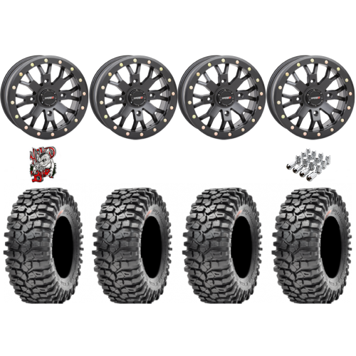 Maxxis Roxxzilla ML7 (Competition Compound) 32x10-14 Tires on SB-4 Matte Black Beadlock Wheels