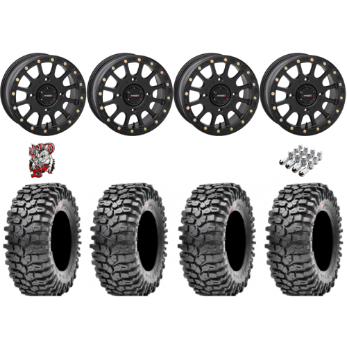 Maxxis Roxxzilla ML7 (Competition Compound) 32x10-15 Tires on SB-5 Matte Black Beadlock Wheels