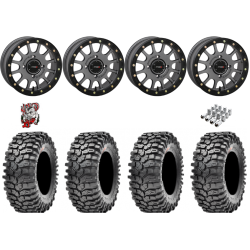 Maxxis Roxxzilla ML7 (Competition Compound) 32x10-15 Tires on SB-5 Gunmetal Grey Beadlock Wheels