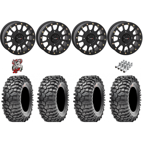 Maxxis Roxxzilla ML7 (Competition Compound) 35x10-15 Tires on SB-5 Matte Black Beadlock Wheels