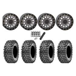 Maxxis Roxxzilla ML7 (Competition Compound) 32x10-15 Tires on SB-6 Gunmetal Grey Beadlock Wheels