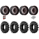 BKT TR 171 37x9.5-20 Tires on Fuel Arc Gloss Black Milled Red Wheels