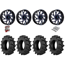 BKT TR 171 40x8.3-24 Tires on Fuel Runner Candy Blue Wheels