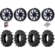 BKT TR 171 33x8-18 Tires on Fuel Runner Candy Blue Wheels