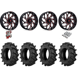 BKT TR 171 42x9.5-24 Tires on Fuel Runner Candy Red Wheels