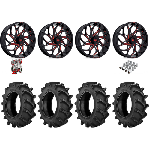 BKT TR 171 37x8.3-22 Tires on Fuel Runner Candy Red Wheels