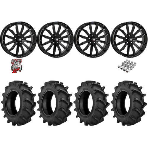 BKT TR 171 40x11.2-20 Tires on HL21 Gloss Black Wheels