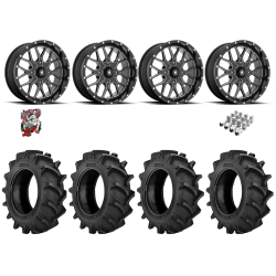 BKT TR 171 42x9.5-24 Tires on MSA M45 Portal Milled Wheels