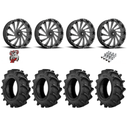 BKT TR 171 46x12.4-24 Tires on MSA M46 Blade Milled Wheels