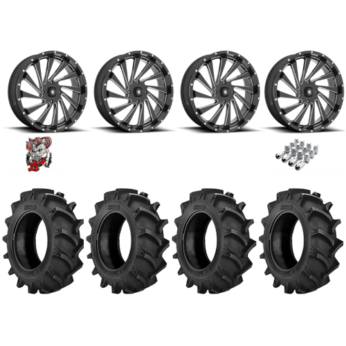 BKT TR 171 44x11.2-24 Tires on MSA M46 Blade Milled Wheels