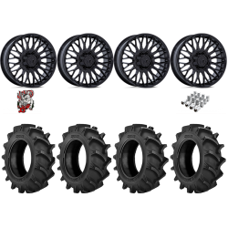 BKT TR 171 42x9.5-24 Tires on MSA M50 Clubber Gloss Black Wheels