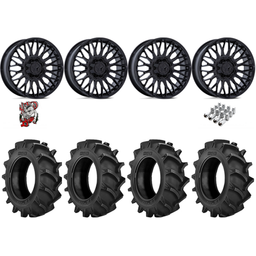 BKT TR 171 42x9.5-24 Tires on MSA M50 Clubber Gloss Black Wheels