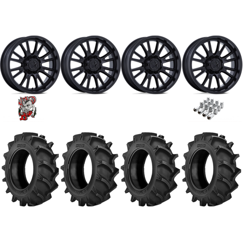 BKT TR 171 42x9.5-24 Tires on MSA M51 Thunderlips Matte Black Wheels