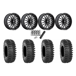 System 3 XT400 35x9.5-20 Tires on Fuel Arc Gloss Black Milled Wheels