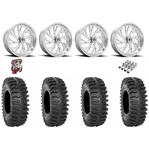 System 3 XT400 40x9.5-24 Tires on Fuel Kompressor Polished Wheels