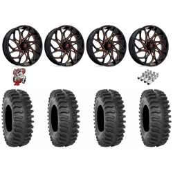 System 3 XT400 40x9.5-24 Tires on Fuel Runner Candy Orange Wheels