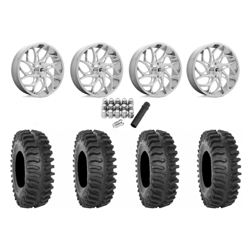 System 3 XT400 33x9.5-20 Tires on Fuel Runner Polished Wheels