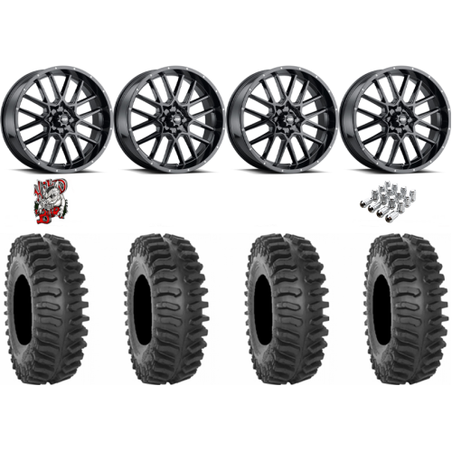 System 3 XT400 33x9.5-20 Tires on ITP Hurricane Gloss Black Wheels