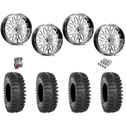 System 3 XT400 37x9.5-22 Tires on KG1 Forged KU014 Trident Polished Wheels