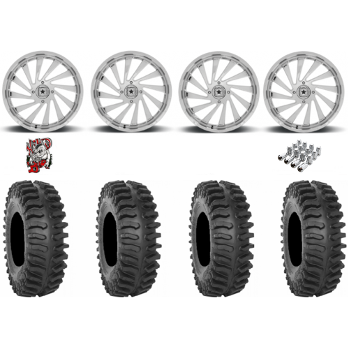 System 3 XT400 40x9.5-24 Tires on MSA M46 Blade Chrome Wheels