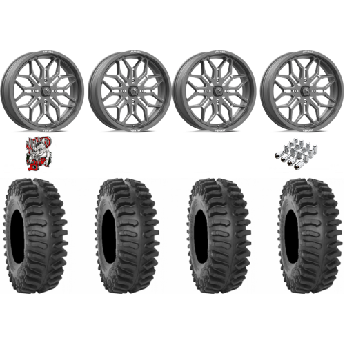 System 3 XT400 40x9.5-24 Tires on MSA M47 Sniper Gunmetal Milled Wheels