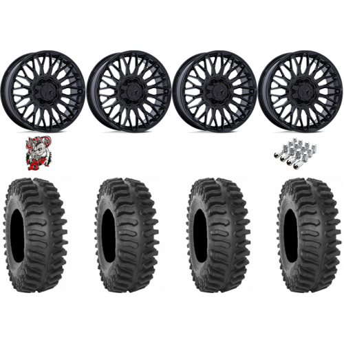 System 3 XT400 33x9.5-20 Tires on MSA M50 Clubber Gloss Black Wheels