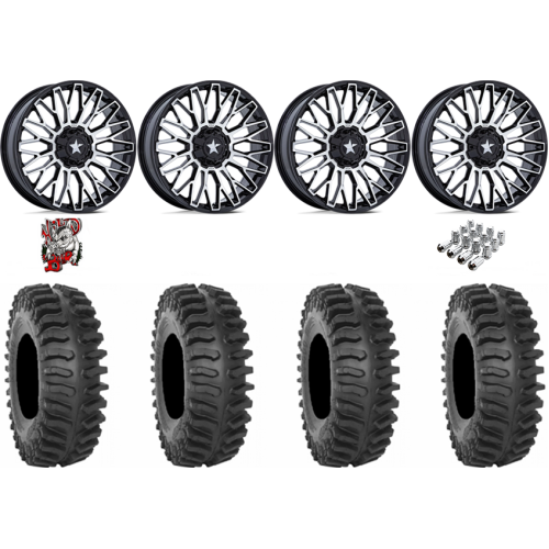 System 3 XT400 37x9.5-22 Tires on MSA M50 Clubber Machined Wheels