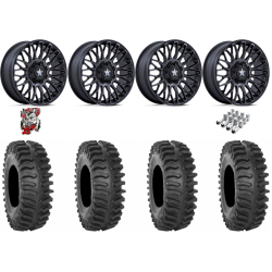 System 3 XT400 37x9.5-22 Tires on MSA M50 Clubber Matte Black DDT Wheels