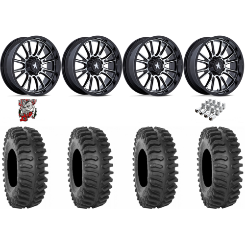 System 3 XT400 40x9.5-24 Tires on MSA M51 Thunderlips Machined Wheels