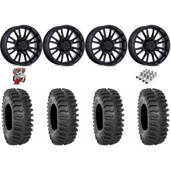 System 3 XT400 40x9.5-24 Tires on MSA M51 Thunderlips Matte Black Wheels