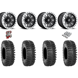 System 3 XT400 32x10-15 Tires on Fuel Hardline Gloss Black Milled Beadlock Wheels