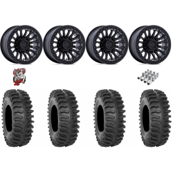 System 3 XT400 32x10-15 Tires on Fuel Rincon Blackout Beadlock Wheels