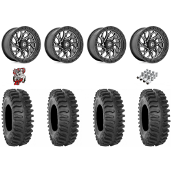 System 3 XT400 32-10-15 Tires on Fuel Runner Gloss Black Milled Wheels