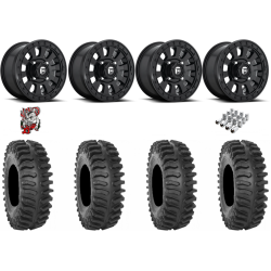 System 3 XT400 32x10-15 Tires on Fuel Tactic Matte Black Wheels