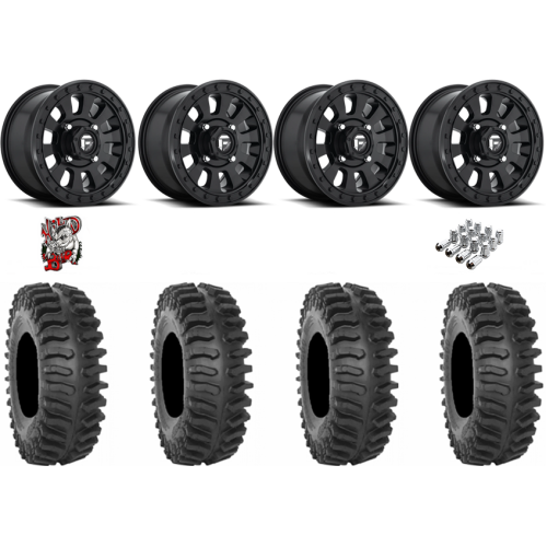 System 3 XT400 33x10-15 Tires on Fuel Tactic Matte Black Wheels