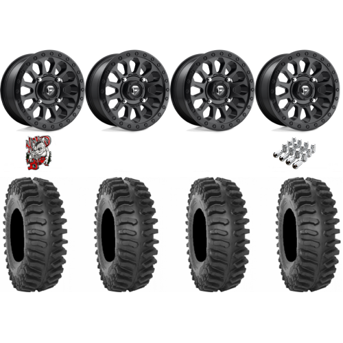 System 3 XT400 30x10-15 Tires on Fuel Vector Matte Black Wheels