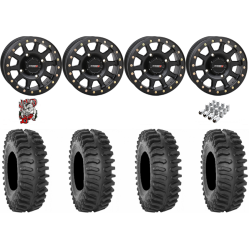 System 3 XT400 30x10-14 Tires on SB-3 Matte Black Beadlock Wheels