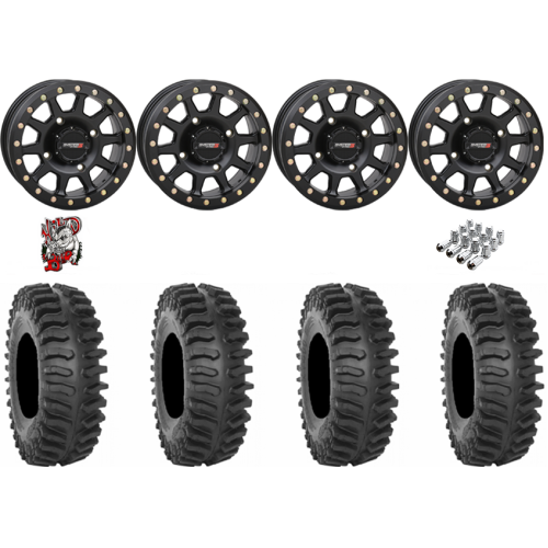 System 3 XT400 30x10-14 Tires on SB-3 Matte Black Beadlock Wheels