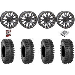 System 3 XT400 27x10-14 Tires on SB-4 Matte Black Beadlock Wheels