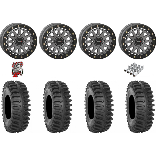 System 3 XT400 33x10-15 Tires on SB-6 Gunmetal Beadlock Wheels