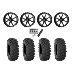 System 3 XTR370 35x10-20 Tires on Frontline 556 Gloss Black Wheels