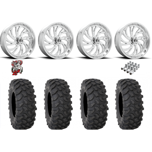 System 3 XTR370 35x10-20 Tires on Fuel Kompressor Polished Wheels