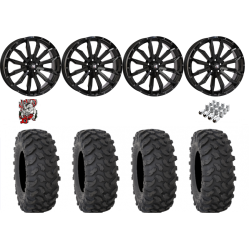 System 3 XTR370 40x10-24 Tires on HL21 Gloss Black Wheels