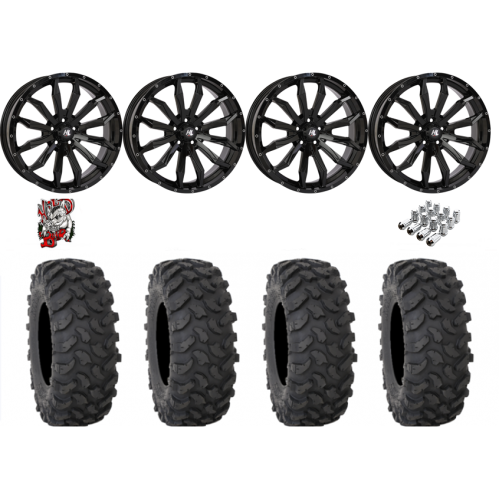 System 3 XTR370 40x10-24 Tires on HL21 Gloss Black Wheels