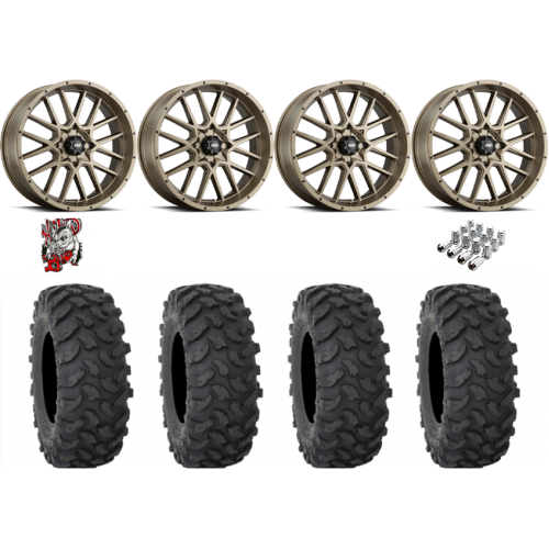 System 3 XTR370 37x10-18 Tires on ITP Hurricane Bronze Wheels