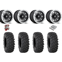 System 3 XTR370 37x10-15 Tires on Fuel Hardline Gloss Black Milled Beadlock Wheels