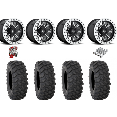 System 3 XTR370 32x10-15 Tires on Fuel Hardline Gloss Black Milled Beadlock Wheels