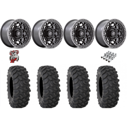 System 3 XTR370 37x10-15 Tires on Fuel Unit Matte Black Wheels