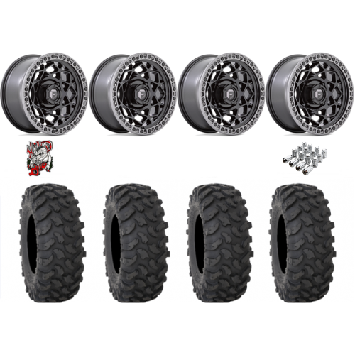 System 3 XTR370 35x10-15 Tires on Fuel Unit Matte Black Wheels